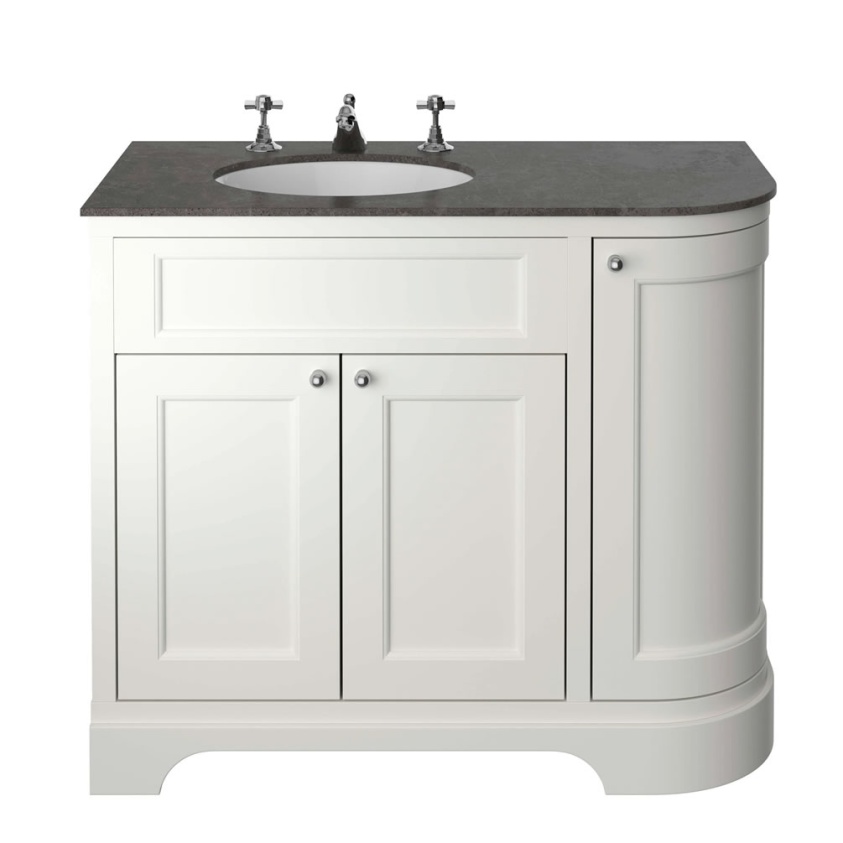 Heritage Wilton 1000mm Chantilly Left Hand Corner Vanity Unit